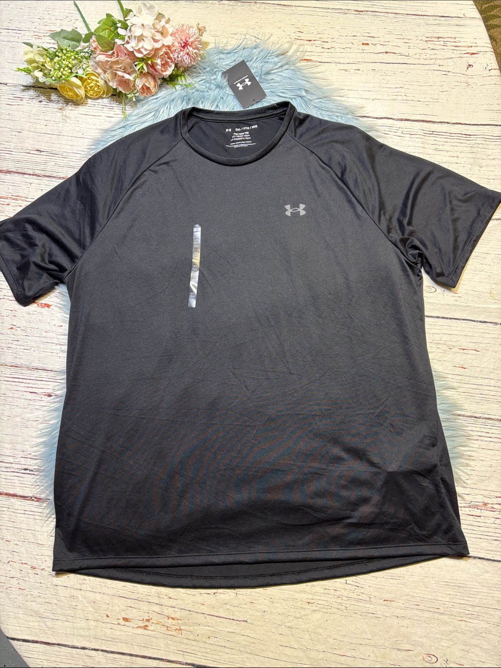 NWT Under Armour The Tech 2.0 Short Sleeve Black Tee sz 2XL